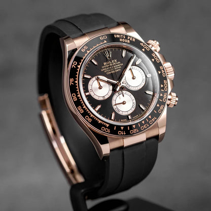 Rolex Daytona Rose Gold Black dial New model 4131 Oysterflex