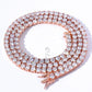 Tennis chain 925 Sterling Silver and 14k Gold Plated Moissanite