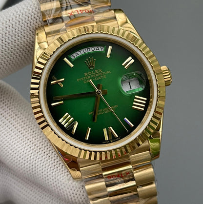 Rolex Day-Date Yellow Gold Green Ombré Dial 40mm