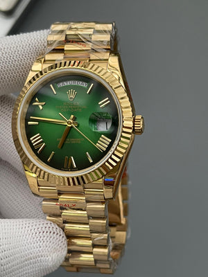 Rolex Day-Date Yellow Gold Green Ombré Dial 40mm