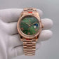 Rolex Day-Date Rose Gold Green Olive Dial 40mm