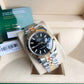 Rolex Datejust 2 tone yellow gold black dial Jubilee bracelet 41mm