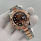 Rolex Yacht-Master 2 tone Rose Gold Chocolate Dial 40mm