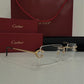 Cartier Gold & Transparent Rimless Eyeglasses