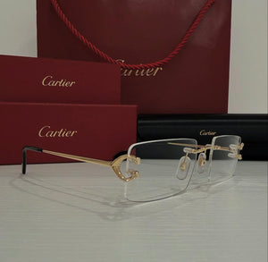 Gafas Cartier sin Montura Doradas y Transparentes