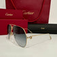 Cartier Santos Aviator Sunglasses – Gold Frame & Gradient Grey Lenses