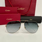 Cartier Santos Aviator Sunglasses – Gold Frame & Gradient Grey Lenses